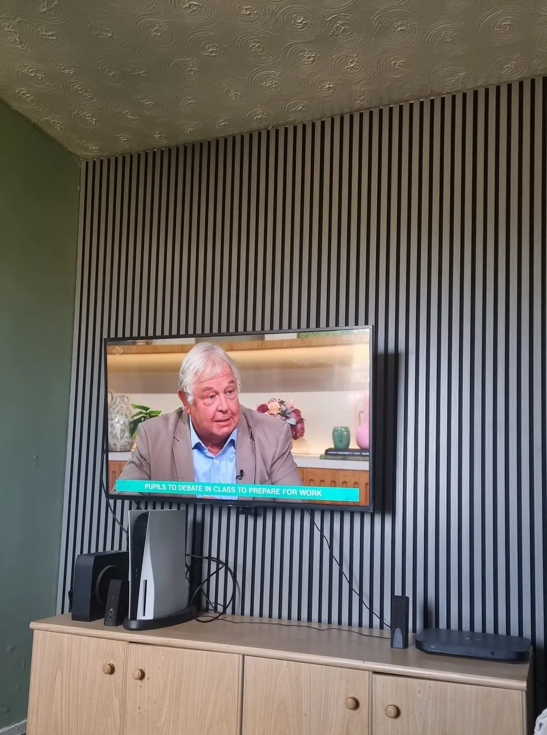Walnut wall panel installation